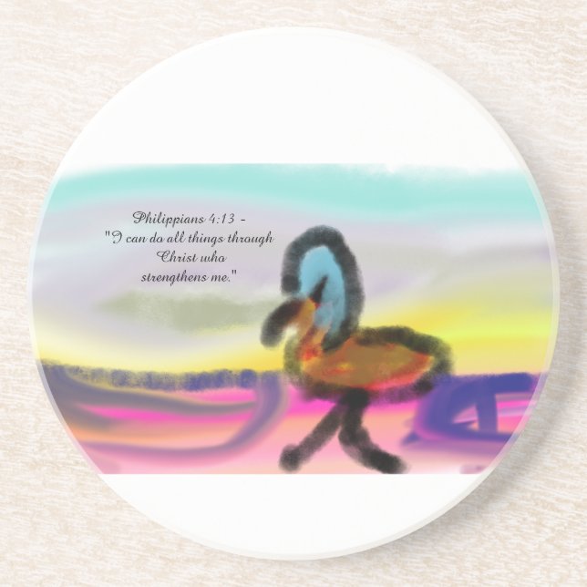 Dessous De Verre En Grès jesus with us  (Devant)