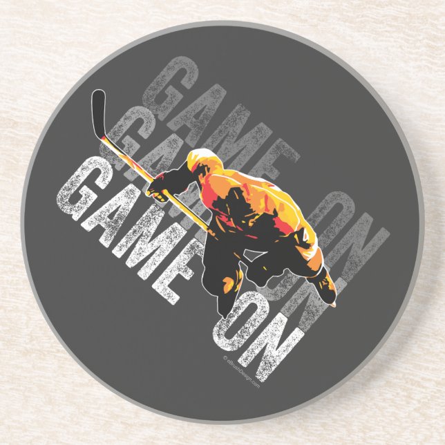 Dessous De Verre En Grès Jeu On (Hockey) (Devant)