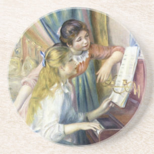 Dessous De Verre En Grès Jeunes filles au piano par Pierre Renoir