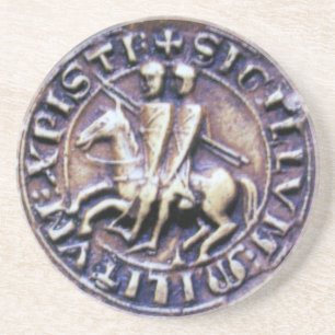 DESSOUS DE VERRE EN GRÈS JOINT DES CHEVALIERS TEMPLAR