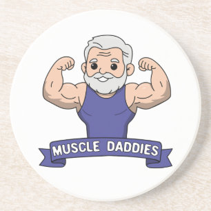 Dessous De Verre En Grès Joli Kawaii Muscle Daddy Barbu Bodybuilder
