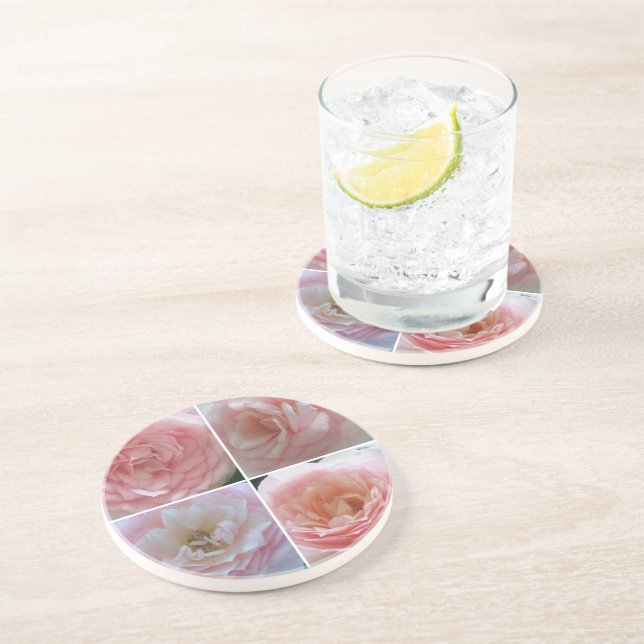 Dessous De Verre En Grès Joli Rose (Côté)