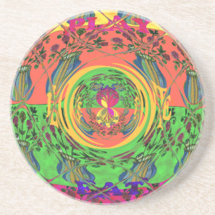 Dessous De Verre En Grès Jolie et belle florale Motif Art Imprimer Design