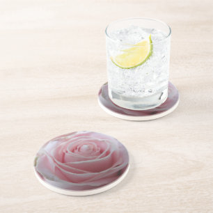 Dessous De Verre En Grès Jolie fleur rose