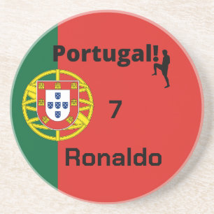 Dessous De Verre En Grès Joueur de football portugais personnalisable