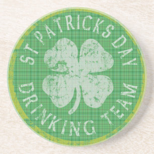 Dessous De Verre En Grès Jour de la Saint Patrick buvant des dessous de