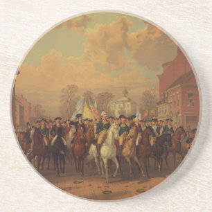 Dessous De Verre En Grès Jour de l'évacuation Entrée de Washington New York
