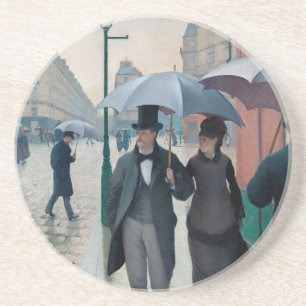 Dessous De Verre En Grès Journée de la Pluie de Paris par Gustave Caillebot