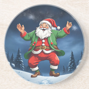 Dessous De Verre En Grès Joyeuse danse Noël
