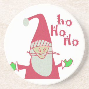 Dessous De Verre En Grès Joyeuses fêtes Ho Ho Joyeux Noël