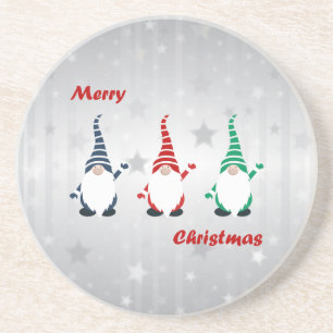 Dessous De Verre En Grès Joyeux Noël des Gnomes de Noël