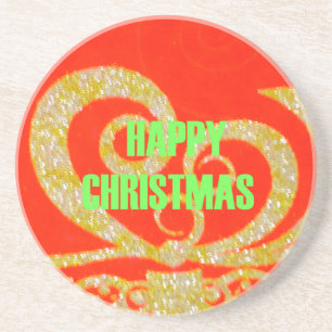 Dessous De Verre En Grès Joyeux Noël Golden Red Snowflex.jpg