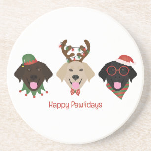 Dessous De Verre En Grès Joyeux Pawlidays Labrador Retriever Dogs