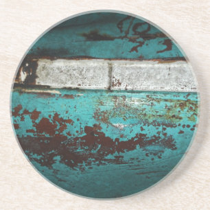 Dessous De Verre En Grès Junk Yard vintage car 50's aqua turquoise