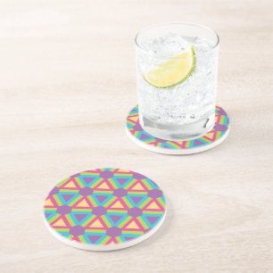 Dessous De Verre En Grès Kaleidoscope couleur - brillant