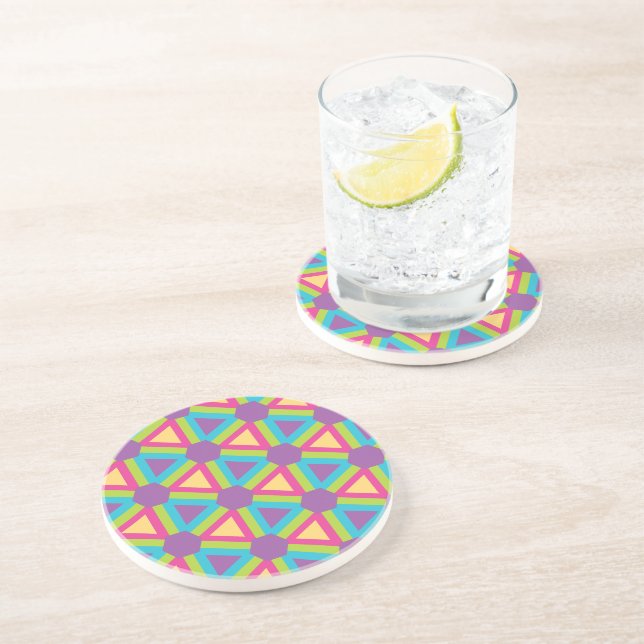 Dessous De Verre En Grès Kaleidoscope couleur - brillant (Côté)