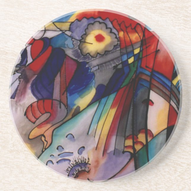 Dessous De Verre En Grès Kandinsky 1913 Peinture Abstraite (Devant)