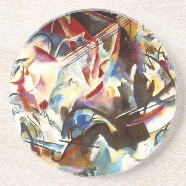 Dessous De Verre En Grès Kandinsky Composition Abstraite VI (Devant)