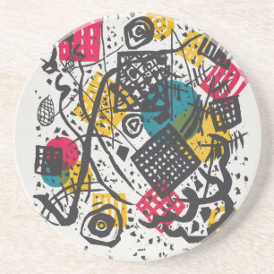 Dessous De Verre En Grès Kandinsky Kleine Welten V Bauhaus Abstrait Vintage