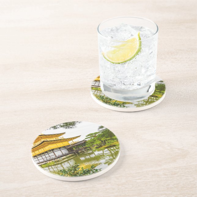 Dessous De Verre En Grès Kinkaku-ji, le pavillon d'or, Kyoto (Côté)