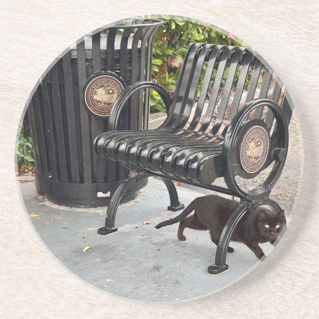 Dessous De Verre En Grès Kitty dans le parc (Devant)