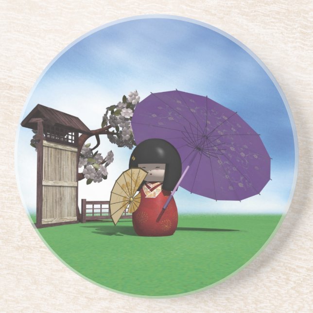 Dessous De Verre En Grès Kokeshi Doll (Devant)