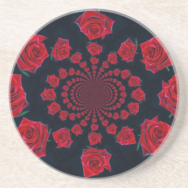Dessous De Verre En Grès La beauté des Roses : Imaginaire floral (Devant)