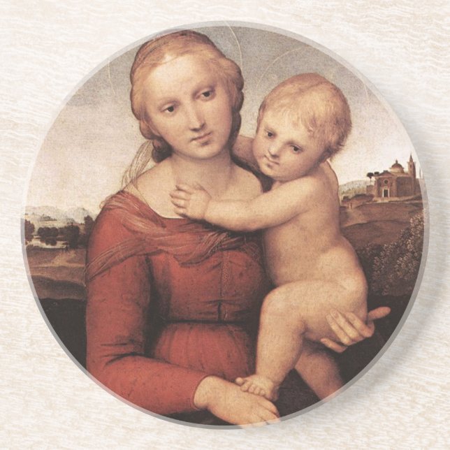 Dessous De Verre En Grès La belle Vierge de Raphaël (Devant)