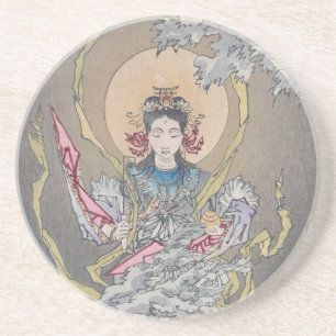 Dessous De Verre En Grès La déesse de Tsukioka Yoshitoshi en mer