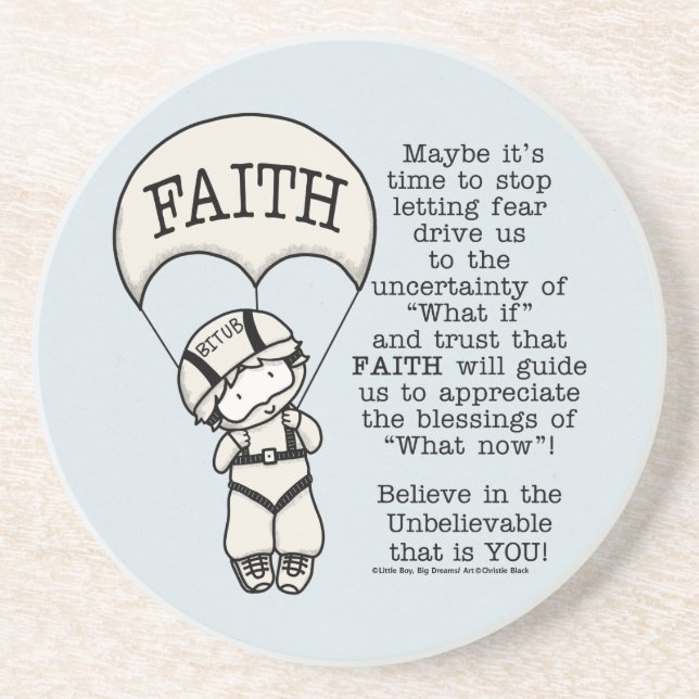 Dessous De Verre En Grès La foi guidera (Devant)