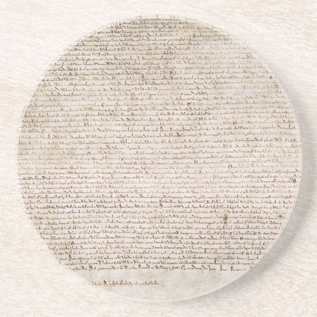 Dessous De Verre En Grès La Grande Charte des Libertés de 1215 (Devant)