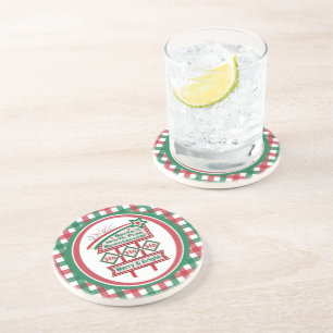 Dessous De Verre En Grès La guirlande rétro du Père Noël – Ho Ho Ho Joyeux
