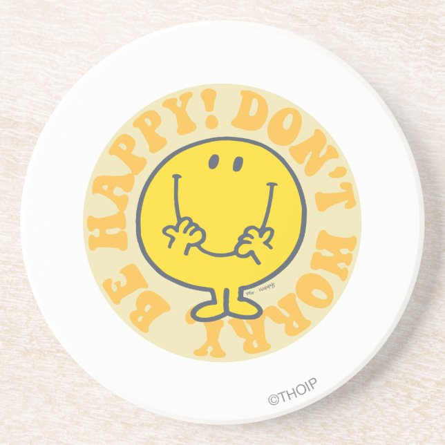 Dessous De Verre En Grès La joyeuse devise de M. Happy (Devant)