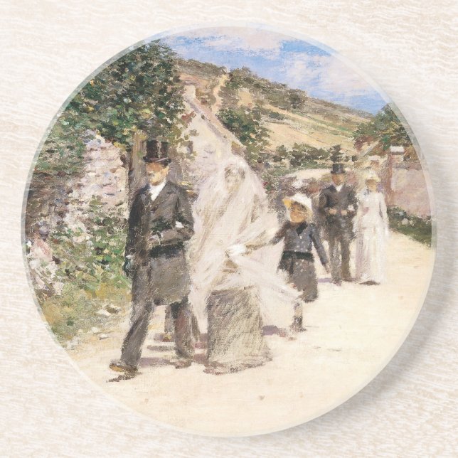 Dessous De Verre En Grès La Marche Mariage de Robinson, mariés Vintages (Devant)