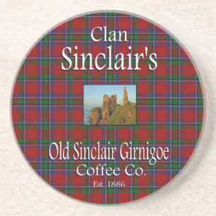 Dessous De Verre En Grès La Old Sinclair Girnigoe Coffee Co. de Clan Sincla