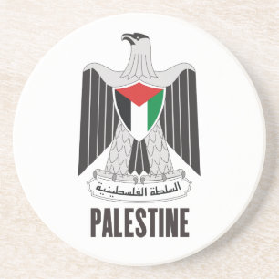 Dessous De Verre En Grès La PALESTINE - emblème/drapeau/manteau des