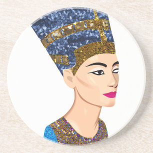 Dessous De Verre En Grès la reine égyptienne nefertiti