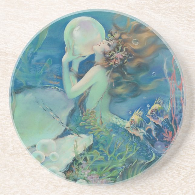 Dessous De Verre En Grès La sirène par Henry Clive (Devant)