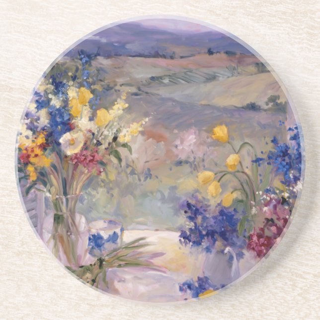 Dessous De Verre En Grès La Toscane florale (Devant)