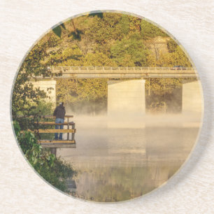 Dessous De Verre En Grès Lac Springfield Pêche d'automne