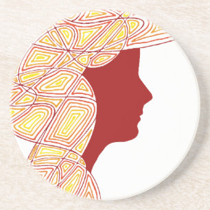 Dessous De Verre En Grès Lady Fire