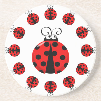 Dessous De Verre En Grès Ladybird/dessous de verre de coccinelle