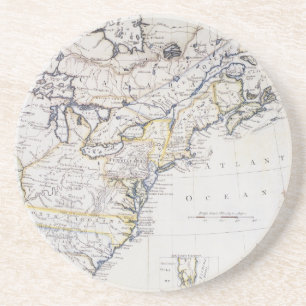 Dessous De Verre En Grès L'AMÉRIQUE COLONIALE : CARTE, c1770
