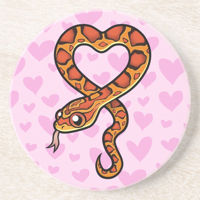 Dessous De Verre En Grès L'amour du serpent (Devant)
