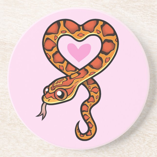 Dessous De Verre En Grès L'amour du serpent (Devant)