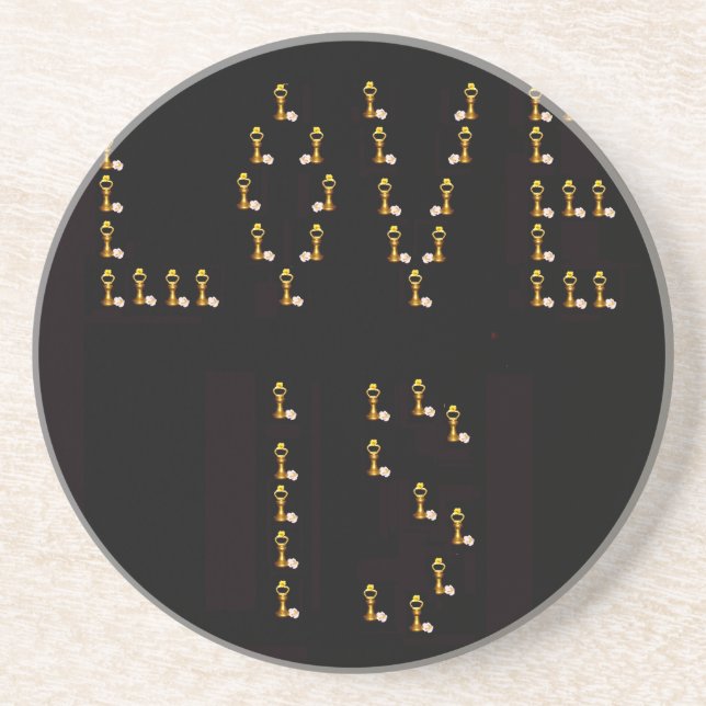 Dessous De Verre En Grès L'amour est (Devant)