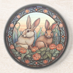 Dessous De Verre En Grès Lapins en verre filé Faux