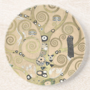 Dessous De Verre En Grès L'Arbre de Vie, peinture à l'huile de Gustav Klimt