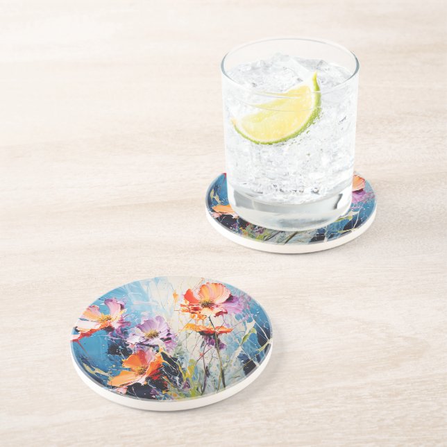 Dessous De Verre En Grès L'art floral (Côté)