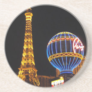 Dessous De Verre En Grès Las Vegas Las Vegas Ville Éclairée Nuit Casino